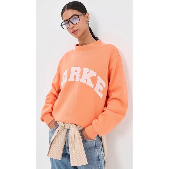 Parke Tops - PARKE Varsity Mockneck Creamsicle/Rose NIB Size S/M